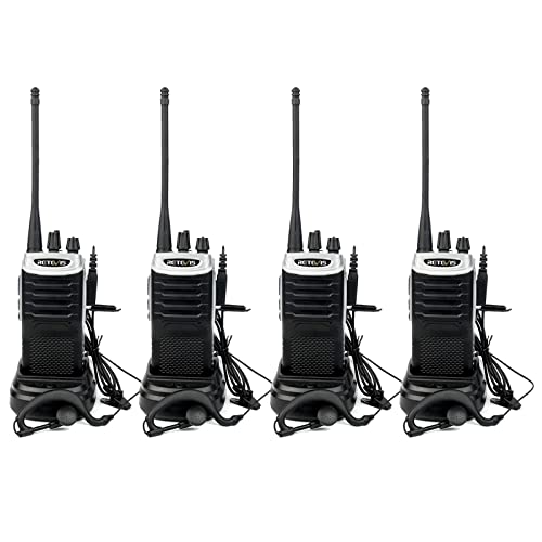 Best Cyber Deals 🔥 Retevis RT7 Rechargeable Walkie Talkies for Adults, Two Way Radio with Earpiece,Long Range 2 Way Radios,USB Handfree Large Speaker Flashlight,for Hospital Security Warehouse(4 Pack)