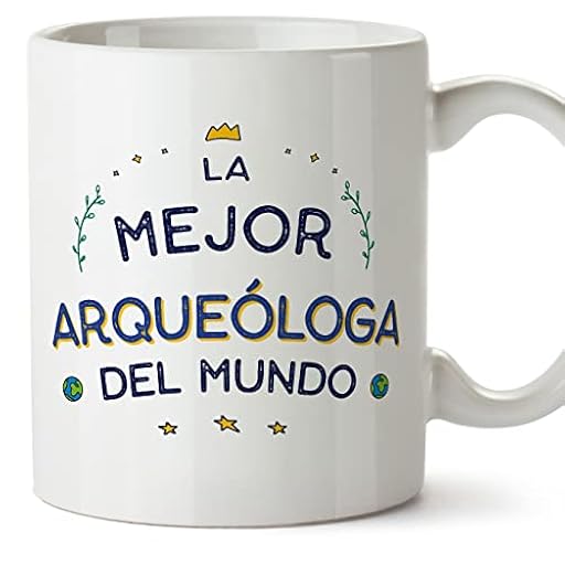 MUGFFINS Tazas para ARQUEÓLOGA mujer - En Español - Mejor del Mundo - 11 oz / 330 ml - Regalo original y divertido | Ya disponible en tu tienda friki favorita! En mundofriki.es!