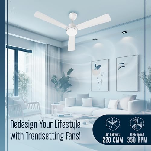 Image of CG Eco 28 | 1200mm Ceiling Fan | BEE 5 Star | BLDC | High Air delivery | Wider Blades | High speed | Anti-rust | Upto 65% Energy Saving | with RF Remote | 2-Year Product Warranty (White)