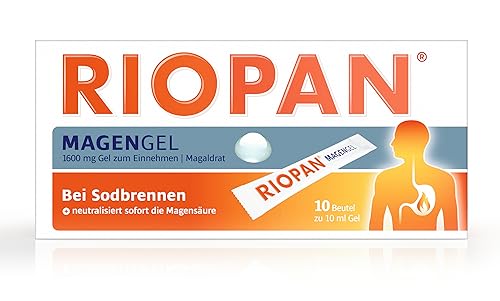 RIOPAN Magen Gel: Effektiv und schnell zur akuten Behandlung von Sodbrennen und Aufstoßen mit dem Wirkstoff Magaldrat, 10 Beutel