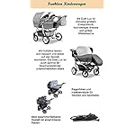 Zwillingskinderwagen Geschwisterwagen DUET LUX Komplettset 3 in 1 in 17 Farben