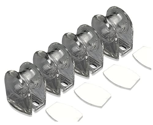 Preisvergleich Produktbild EFIXS Selbstklebender Kettenhalter / Kettenspanner - Farbe: transparent - für Bedienketten (Kugelketten) - 4 Stück