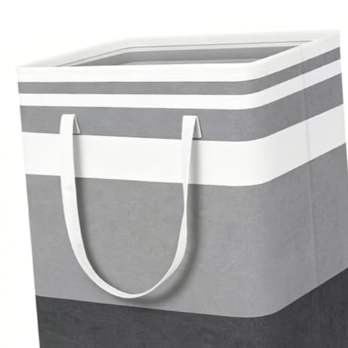 Cesto de ropa plegable en tejido natural de lino y algodón premium 7