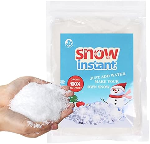 YIQUDUO Instant Snow Powder Add Water Makes 5 Gallons Fake Snow, Artificial Snow-Safe Non-Toxic,Great for Cloud Slime and Snow Decoration