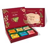 VAHDAM, Assorted Chai Tea Variety Pack (6 Delicious Flavors, 36 Eco Friendly Pyramid Tea Bags) Caffeinated, Gluten Free, Non GMO | Indian Masala Chai Tea Blends | Tea Gift Set for Men and Women