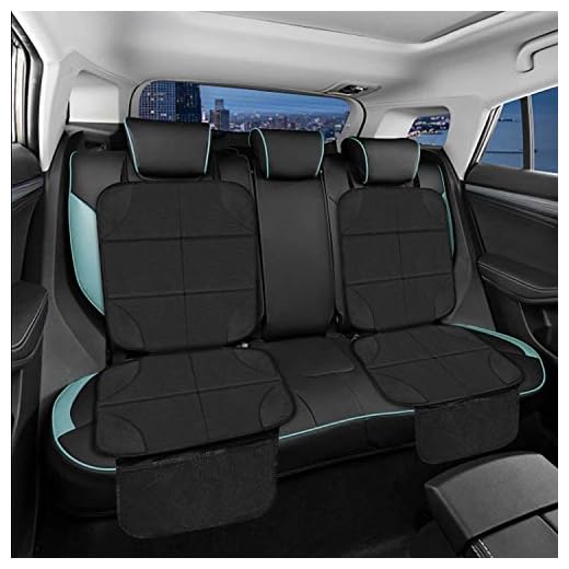 Protector de Asiento de Coche，Antideslizante y Resistente Material Oxford 600D Tamaño Universal para Asiento para bebé, protector de tapicería de cuero de goma para asiento plegable 2 Pack