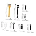 CALLARON Small Razor Cleaning Brush Set Barber Clipper Cleaning Tool Multipurpose Mini Brush for Keyboard Pc Car