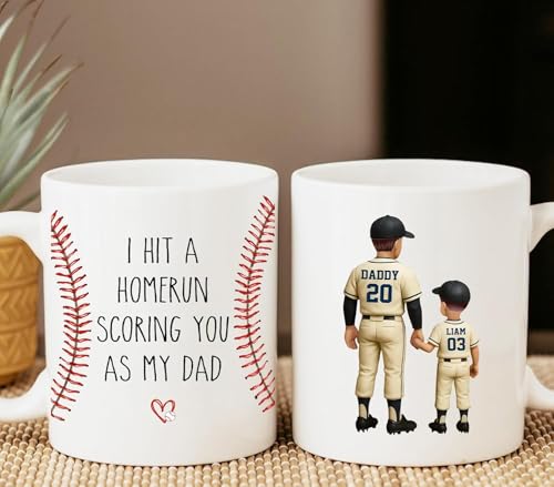 Taza personalizada para papá con frase especial miniatura 1