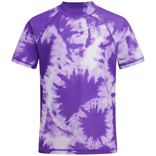 Image of Kanu Surf Girls' Jade Rash Guard UPF 50+ Sun Protection Short Sleeve Swim Shirt
