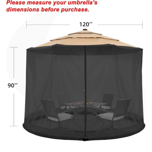 Parasol Mosquito Netting con Cordon Ajustable y Entrada con Cremallera miniatura 3