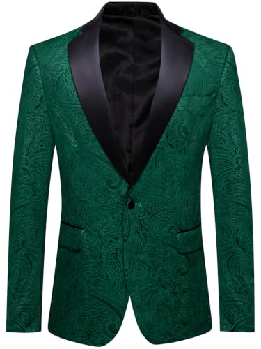 Image of Barry.Wang Velvet Mens Blazer Mardi Gras Sport Coat Brooch Regular Fit Tuxedo Peaked Lapel Suit Jacket Carnival Parade