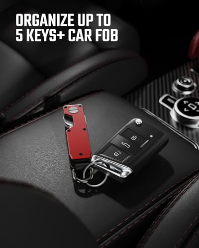 Image of Key Organizer for Men Compact Key Holder Minimalist Key Case Metal Key Chain Key Holder for Keychain Secures 2-5 Keys