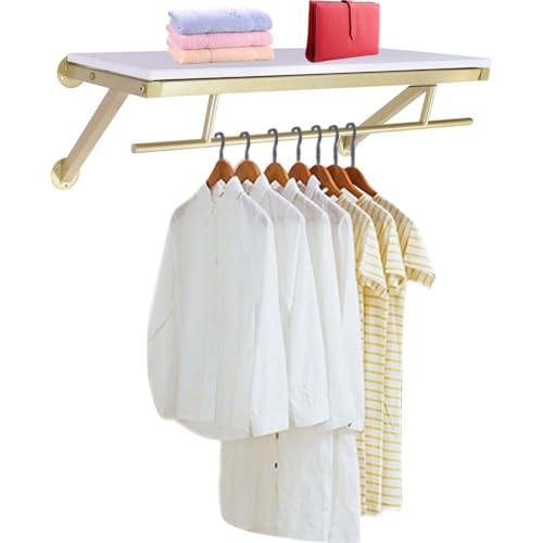 Perchero de pared con estante superior elegante y duradero de metal negro 2