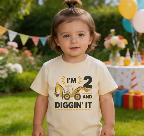Image of Toddler Boys Girls 2nd Birthday Shirt Outfit for Kids Two Years Old Birthday Gift for Party Short Sleeve Tshirt
