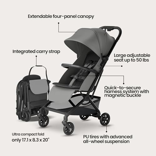 Image of Mompush Velo Compact Travel Stroller One-Hand Fold, Carry-on Approved
