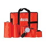 MABIS Medic-Kit5 EMT and Paramedic First Aid Kit with 5 Calibrated Nylon Blood Pressure Cuffs, Sizes Included: Large Adult, Adult, Child, Infant and Thigh, Orange