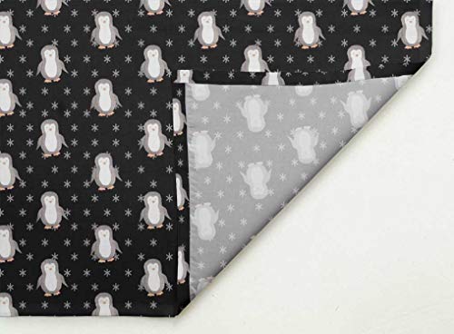 Serviette imprimé aquarelle pingouin coton S4Sassy linge de table