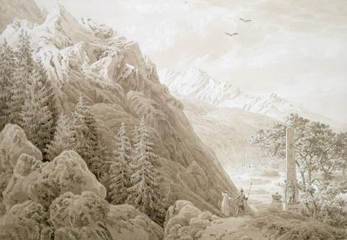 Toile Automne Caspar David Friedrich pour habiller un grand mur vide avec un portrait d'art