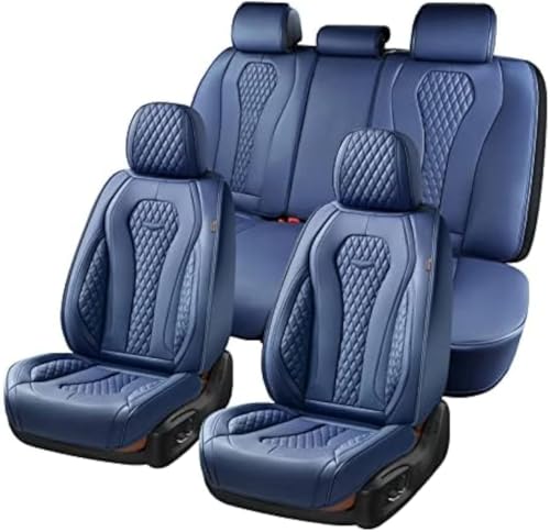 Image of Coverado Seat Covers, Blue Car Seat Covers Full Set, Auto Seat Cover, Car Seat Covers Front Seats Back Seat Cover, Waterproof Car Seat Cushion, Driver Seat Protector Universal Fit Most Cars