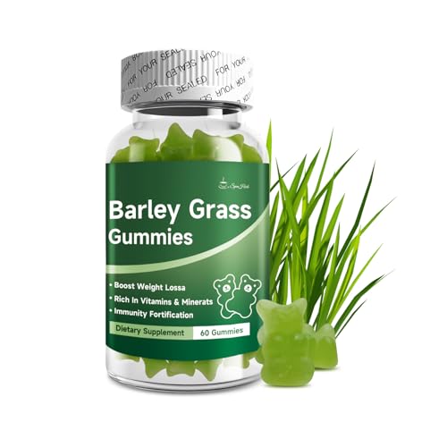 Image of Organic Barley Grass Supplement,Vitamin C and Vitamin D,Gut Health Gummies 60 Counts
