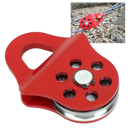 Heavy Du Pulley Blockwinde – Abschlepp- und Bergungsrolle mit Klampe und Haken – Seilrolle für Offroad-Heben und Erholungsanwendungen