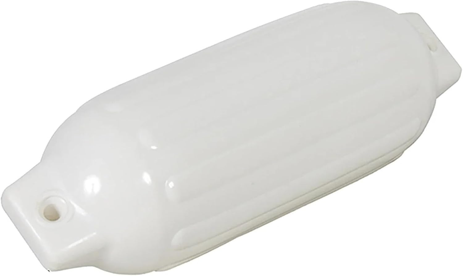 4PCS Marine Boat Fenders 8.5"x27" - White Vinyl Ribbed Inflatable Dock Bumpers, Durable Protection for Boats, Yachts, and Docks, Essential Marine Accessories