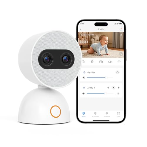 Image of Simsky Smart Baby Camera, 2 x 4MP Camera, 6X Optical Quality Zoom, AI Tracking, Intelligence Detection, Pan-Tilt-Zoom