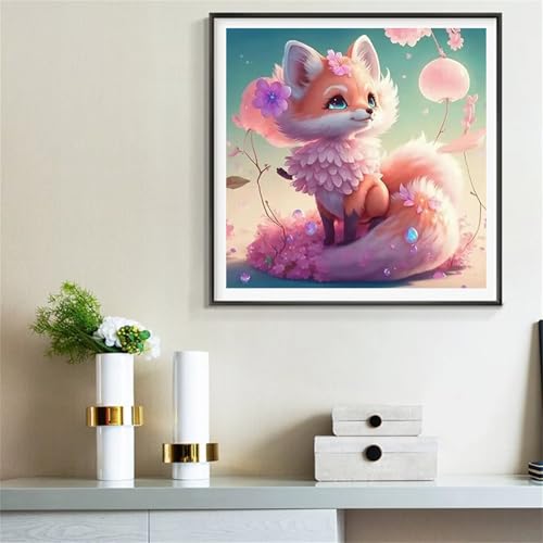 Diamond Painting Kit Completo,5D Ardilla Animal Flor Diamond Painting para Adultos DIY Square Drill Punto de Cruz Diamond Painting Lienzo Cristal Bordado Manualidades para Hogar Pared Decor 40x40cm