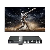 OREI 4K 4x4 HDMI Matrix Video Wall Controller Processor Multiviewer Display Upto 4K 60hz 2x1, 1x2, 1x3, 1x4 Supports 180 Degree Rotate RS-232 Audio Extraction (UHD-44MVW)