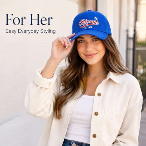 Image of Classic Vintage Embroidered Fashionable Baseball Cap for Men Women Teenager Cap City Hat Adjustable with Gift Box