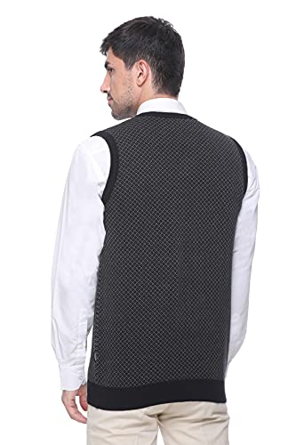 Image of GODFREY Woolen V Neck Sleeveless Half Sweater for Man Winter