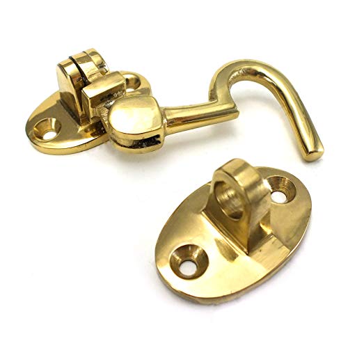 Crochet de cabine silencieux en laiton massif 7,6 cm Cover