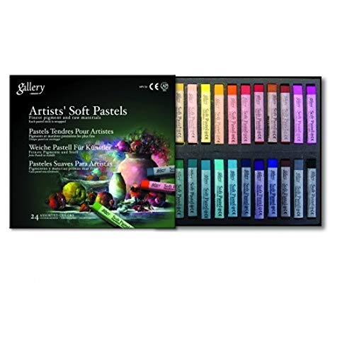 Mungyo Gallery Soft Pastel Squares Cardboard Box Set of 24 - Assorted Colors