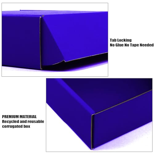 Image of Cardboard Boxes,15 Pack Shipping Boxes 6x6x2 Recyclable Mailing Boxes Colored Corrugated Cardboard Box Small Storage Boxes for Shipping, Mailing, Gifts Packaging (Royal Blue)
