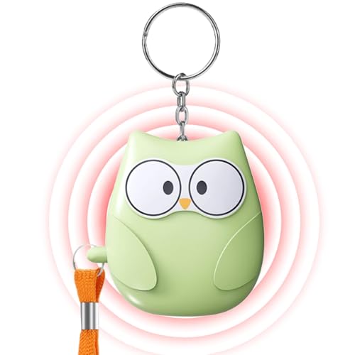 Porte-clés d'alarme de sécurité – 130 dB – Petit porte-clés de sécurité portable mignon pour femmes – Appareils de protection personnelle, porte-clés d'alarme avec lumière pour femmes, filles, dames