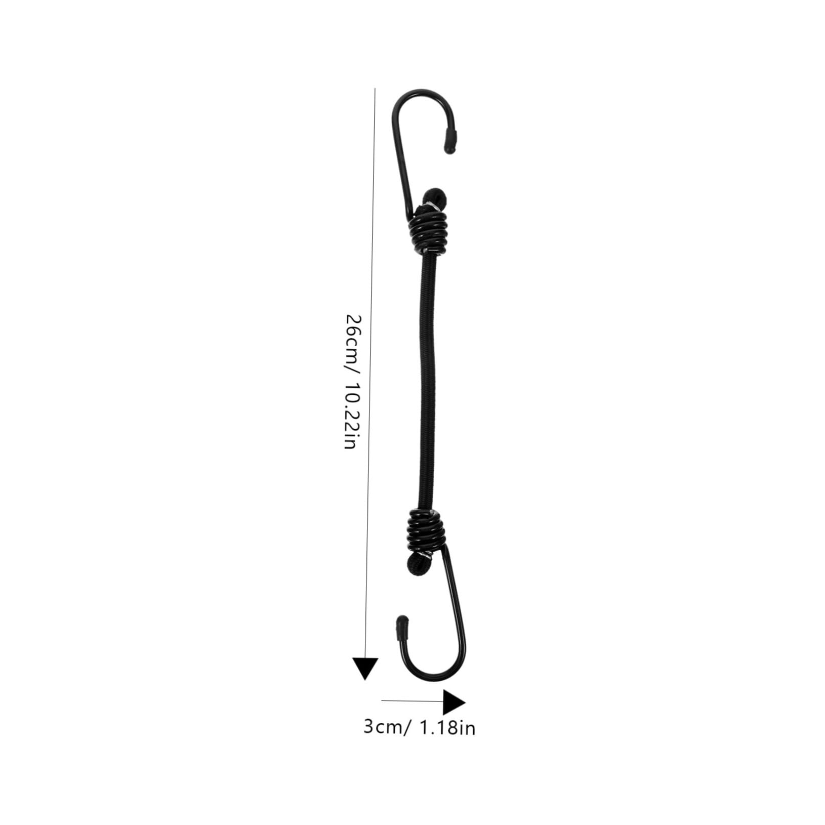 Unomor 4pcs Luggage Bungee Cord Tie Elastic Straps for Bike Motorcycle Car Cargo Binding Belt Hooks