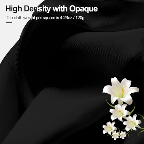 Image of EMART 10x10ft Black Photo Backdrop Screen for Photography, Large s Drapes Party Background Curtain, Polyester Fabric Sheet Video Studio Portrait Photoshoot