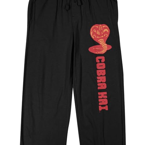Cobra Kai Snake Logo Men's Black Sleep Pajama Pants2