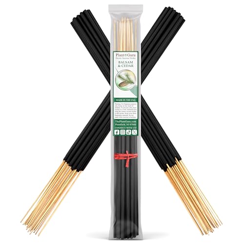 Balsam and Cedar Exotic Incense Sticks Jumbo 19 Inch Long - Bulk 1 Bundle 27 to 30 Sticks - Natural 19