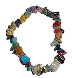 1 Natural Healing Crystal Chakra Multi Chip Gemstone 7 Inch Stretch Bracelet