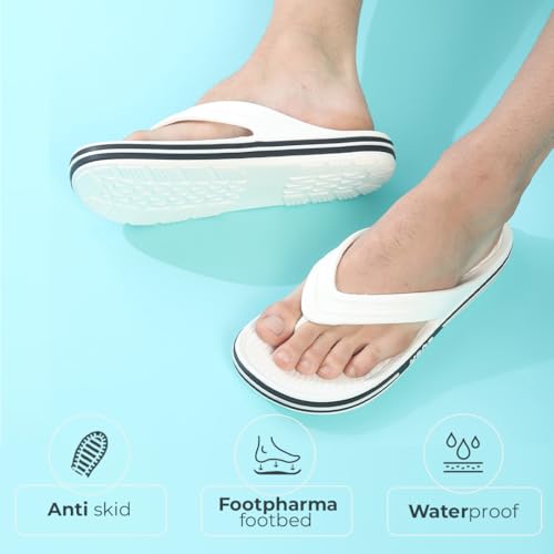 Image of YOHO Grip Orthopedic Slippers for Men | Waterproof Monsoon Footwear | Footpharma Footbed & TripleDense Foam | Anti-Skid Chappals