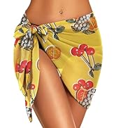 Swimsuit Coverups for Women Sarong Beach Bikini Wrap Sheer Short Skirt Chiffon Scarf for Swimwear