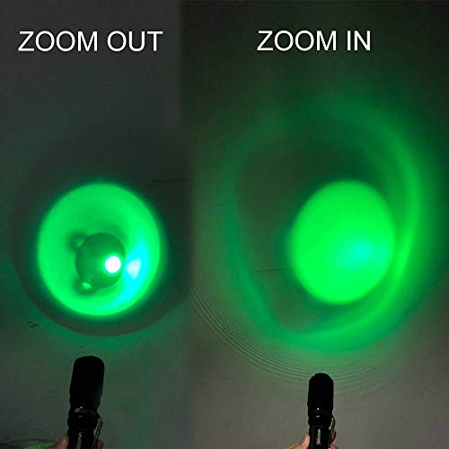 VASTFIRE Zoomable Green/Red/UV Hunting Flashlight Deer Blood Tracker Light Red Night Vision Flashlight Green Search Lights Hunter Flashlights for Hog, Predator, Coyotes, Deer Night Hunting - Thumbnail 6