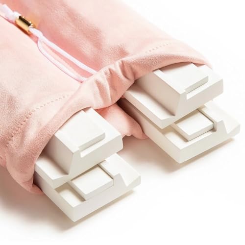 Mahjong Rack con Bolsa de Almacenaje y Empuje, terciopelo rosa miniatura 3