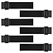 Heclia 6 PCS Pant Leg Straps Non-Elastic Boot Straps with Hook & Loop Closure Adjustable Ankle Strap with Anti-Slip Strips Black Cowboy Boot Strap for Biking, Hiking, Fishing Outdoor Activities