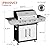SKOK Led 4-Burner Gas BBQ Grill with Side Burner, Barbecue Grill with Porcelain-Enameled Cast Iron Grates, 60,000 BTU Stainless Steel Propane Grill 629 Sq. In. Grilling Area