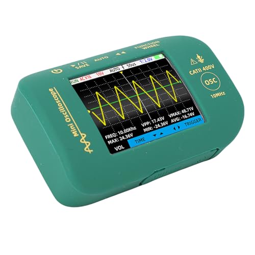 Fafeicy Osciloscopio Digital Portátil, Ancho de Banda de 10 MHz, Batería Recargable, Perfecto para Reparaciones de Automóviles y Uso en Laboratorio