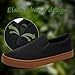 yageyan Mens Slip on Sneakers Loafers Shoes Black Shoes White Casual Fashion Shoes（Black Brown08.5）