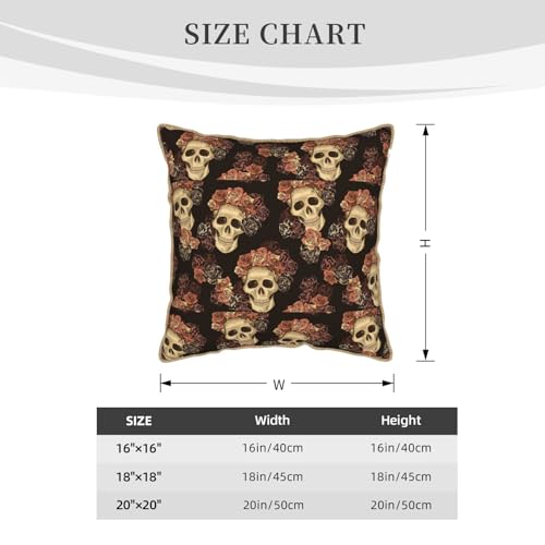 Housse de coussin en velours durable imprimé crâne rose