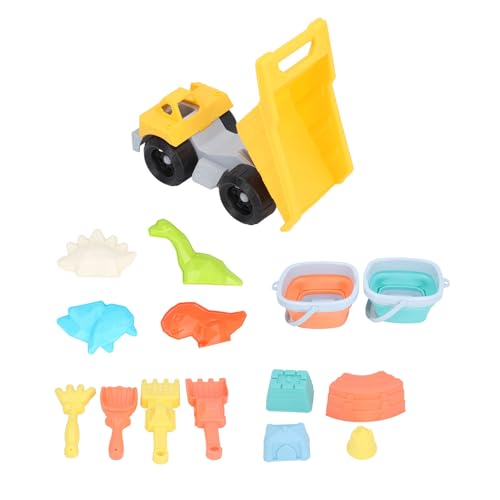 Juego de cubos de playa infantiles y juguetes de verano coloridos de 15 piezas
